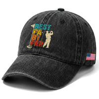 Golf Gifts for Dad Washed Cotton Baseball Cap Retro Best Pa By Par Fathers Day