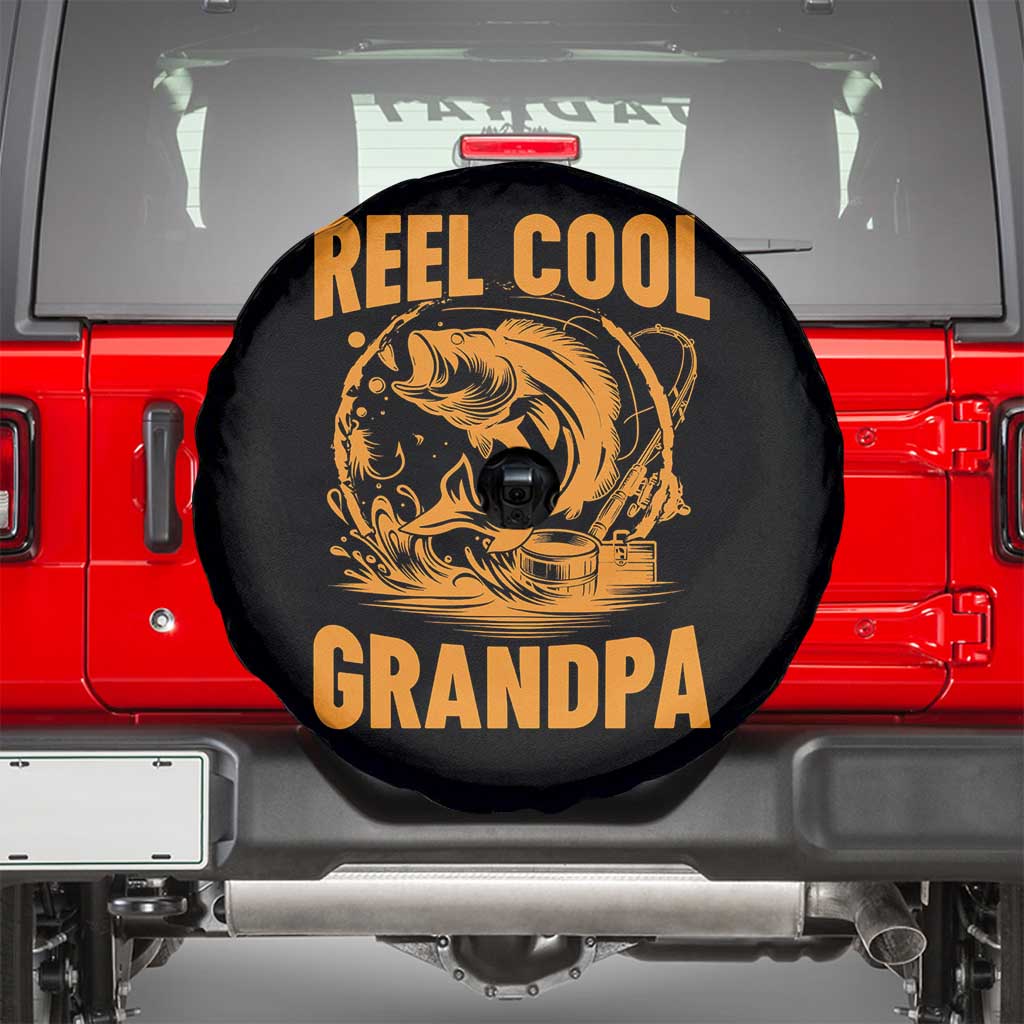 Funny Fishing Vintage Reel Cool Grandpa Spare Tire Cover