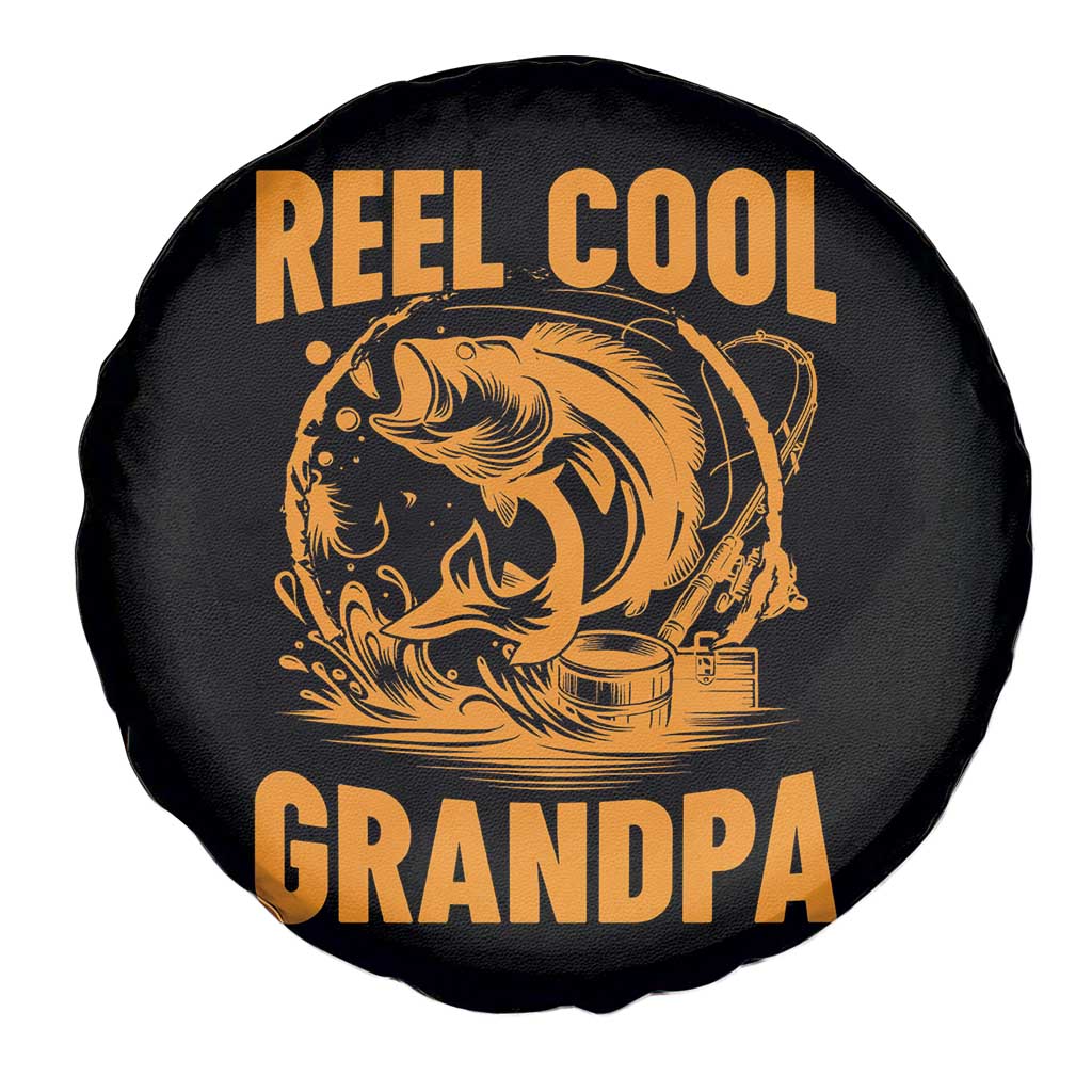 Funny Fishing Vintage Reel Cool Grandpa Spare Tire Cover