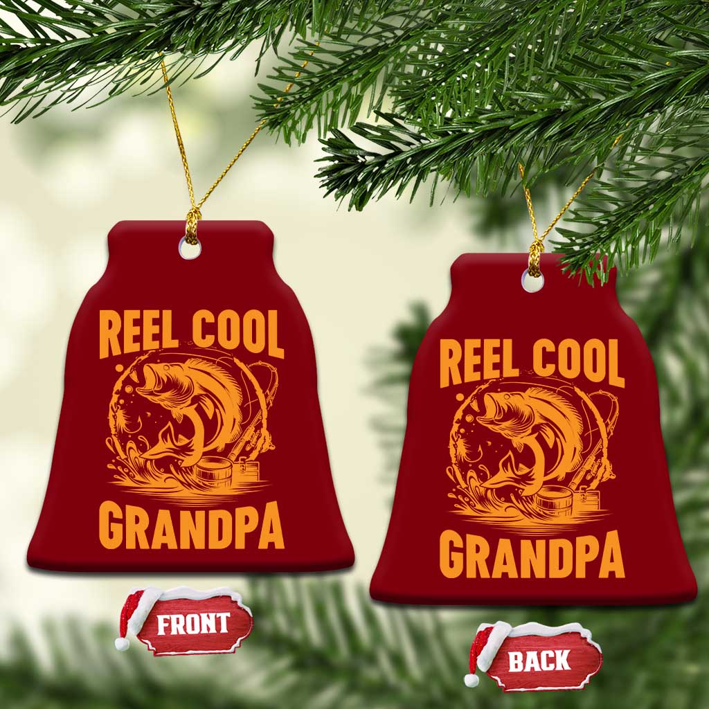 Funny Fishing Vintage Reel Cool Grandpa Ceramic Ornament - Wonder Print Shop