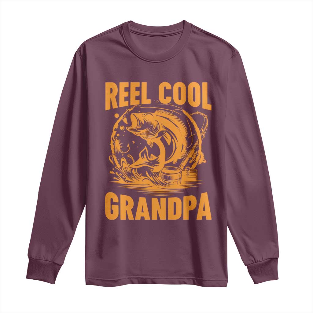 Funny Fishing Vintage Reel Cool Grandpa Long Sleeve Shirt