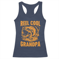 Funny Fishing Vintage Reel Cool Grandpa Racerback Tank Top