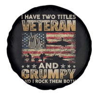 Grumpy Old Veteran Spare Tire Cover Funny Military Veteran USA Flag - Wonder Print Shop