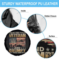 Grumpy Old Veteran Spare Tire Cover Funny Military Veteran USA Flag - Wonder Print Shop