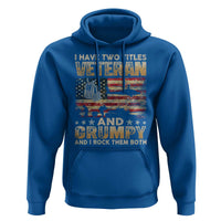 Grumpy Old Veteran Hoodie Funny Military Veteran USA Flag - Wonder Print Shop