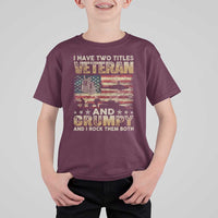 Grumpy Old Veteran T Shirt For Kid Funny Military Veteran USA Flag - Wonder Print Shop