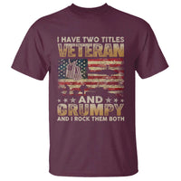 Grumpy Old Veteran T Shirt Funny Military Veteran USA Flag - Wonder Print Shop