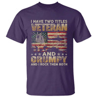 Grumpy Old Veteran T Shirt Funny Military Veteran USA Flag - Wonder Print Shop