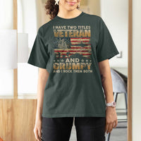 Grumpy Old Veteran T Shirt For Women Funny Military Veteran USA Flag - Wonder Print Shop