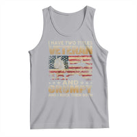 Grumpy Old Veteran Tank Top Funny Military Veteran USA Flag - Wonder Print Shop