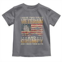 Grumpy Old Veteran Toddler T Shirt Funny Military Veteran USA Flag - Wonder Print Shop