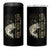 Funny Fishing Vintage Reel Cool Dad 4 in 1 Can Cooler Tumbler Camo American Flag USA Bass Fish Fisherman
