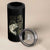 Funny Fishing Vintage Reel Cool Dad 4 in 1 Can Cooler Tumbler Camo American Flag USA Bass Fish Fisherman