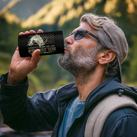 Funny Fishing Vintage Reel Cool Dad 4 in 1 Can Cooler Tumbler Camo American Flag USA Bass Fish Fisherman