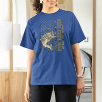 Funny Fishing Vintage Reel Cool Dad T Shirt For Women Camo American Flag USA Bass Fish Fisherman