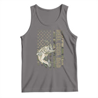 Funny Fishing Vintage Reel Cool Dad Tank Top Camo American Flag USA Bass Fish Fisherman