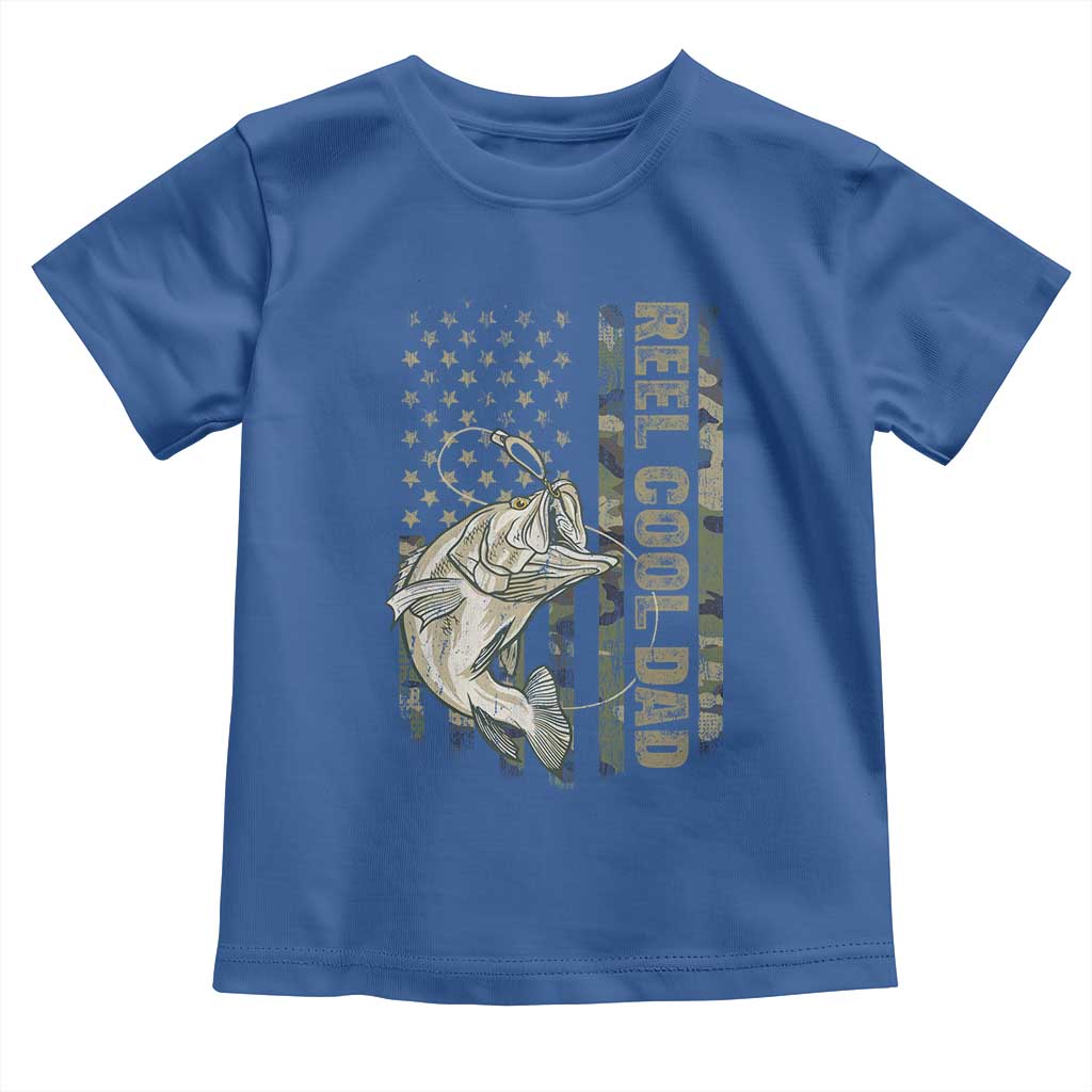 Funny Fishing Vintage Reel Cool Dad Toddler T Shirt Camo American Flag USA Bass Fish Fisherman