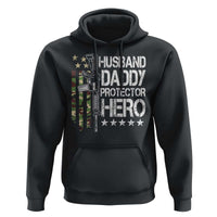 Husband Daddy Protector Hero Hoodie Dad Guns Fathers Day Camo American Flag