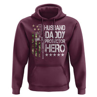 Husband Daddy Protector Hero Hoodie Dad Guns Fathers Day Camo American Flag