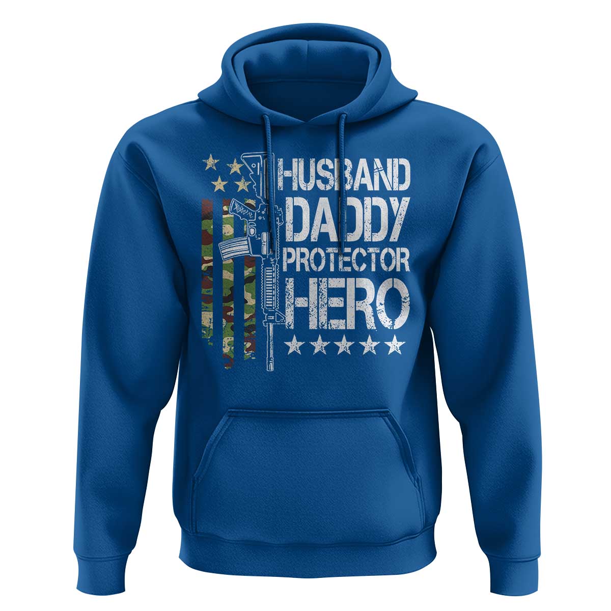 Husband Daddy Protector Hero Hoodie Dad Guns Fathers Day Camo American Flag