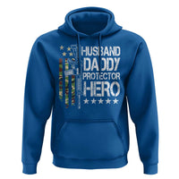 Husband Daddy Protector Hero Hoodie Dad Guns Fathers Day Camo American Flag