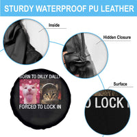 Meme Cat Spare Tire Cover Born To Dilly Dally Forced To Lock In Funny Saying Cats - Wonder Print Shop