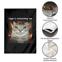 Rage Is Consuming Me Cat Garden Flag Funny Weird Humor Silly Cat Meme - Wonder Print Shop