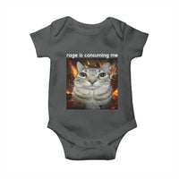 Rage Is Consuming Me Cat Baby Onesie Funny Weird Humor Silly Cat Meme - Wonder Print Shop