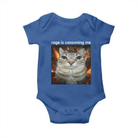 Rage Is Consuming Me Cat Baby Onesie Funny Weird Humor Silly Cat Meme - Wonder Print Shop