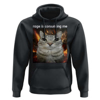 Rage Is Consuming Me Cat Hoodie Funny Weird Humor Silly Cat Meme - Wonder Print Shop