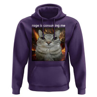 Rage Is Consuming Me Cat Hoodie Funny Weird Humor Silly Cat Meme - Wonder Print Shop