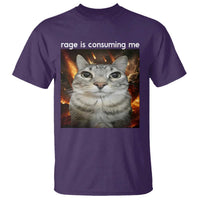 Rage Is Consuming Me Cat T Shirt Funny Weird Humor Silly Cat Meme - Wonder Print Shop