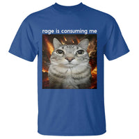 Rage Is Consuming Me Cat T Shirt Funny Weird Humor Silly Cat Meme - Wonder Print Shop