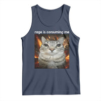 Rage Is Consuming Me Cat Tank Top Funny Weird Humor Silly Cat Meme - Wonder Print Shop