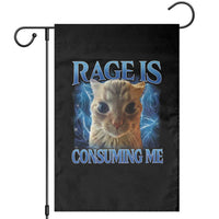 Rage Is Consuming Me Cat Meme Garden Flag Funny Weird Humor Cat Face Bootleg - Wonder Print Shop