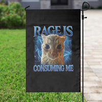 Rage Is Consuming Me Cat Meme Garden Flag Funny Weird Humor Cat Face Bootleg - Wonder Print Shop