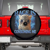 Rage Is Consuming Me Cat Meme Spare Tire Cover Funny Weird Humor Cat Face Bootleg - Wonder Print Shop