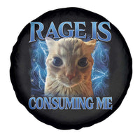 Rage Is Consuming Me Cat Meme Spare Tire Cover Funny Weird Humor Cat Face Bootleg - Wonder Print Shop