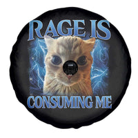 Rage Is Consuming Me Cat Meme Spare Tire Cover Funny Weird Humor Cat Face Bootleg - Wonder Print Shop
