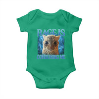 Rage Is Consuming Me Cat Meme Baby Onesie Funny Weird Humor Cat Face Bootleg - Wonder Print Shop