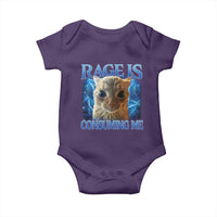 Rage Is Consuming Me Cat Meme Baby Onesie Funny Weird Humor Cat Face Bootleg - Wonder Print Shop