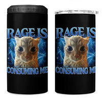 Rage Is Consuming Me Cat Meme 4 in 1 Can Cooler Tumbler Funny Weird Humor Cat Face Bootleg - Wonder Print Shop