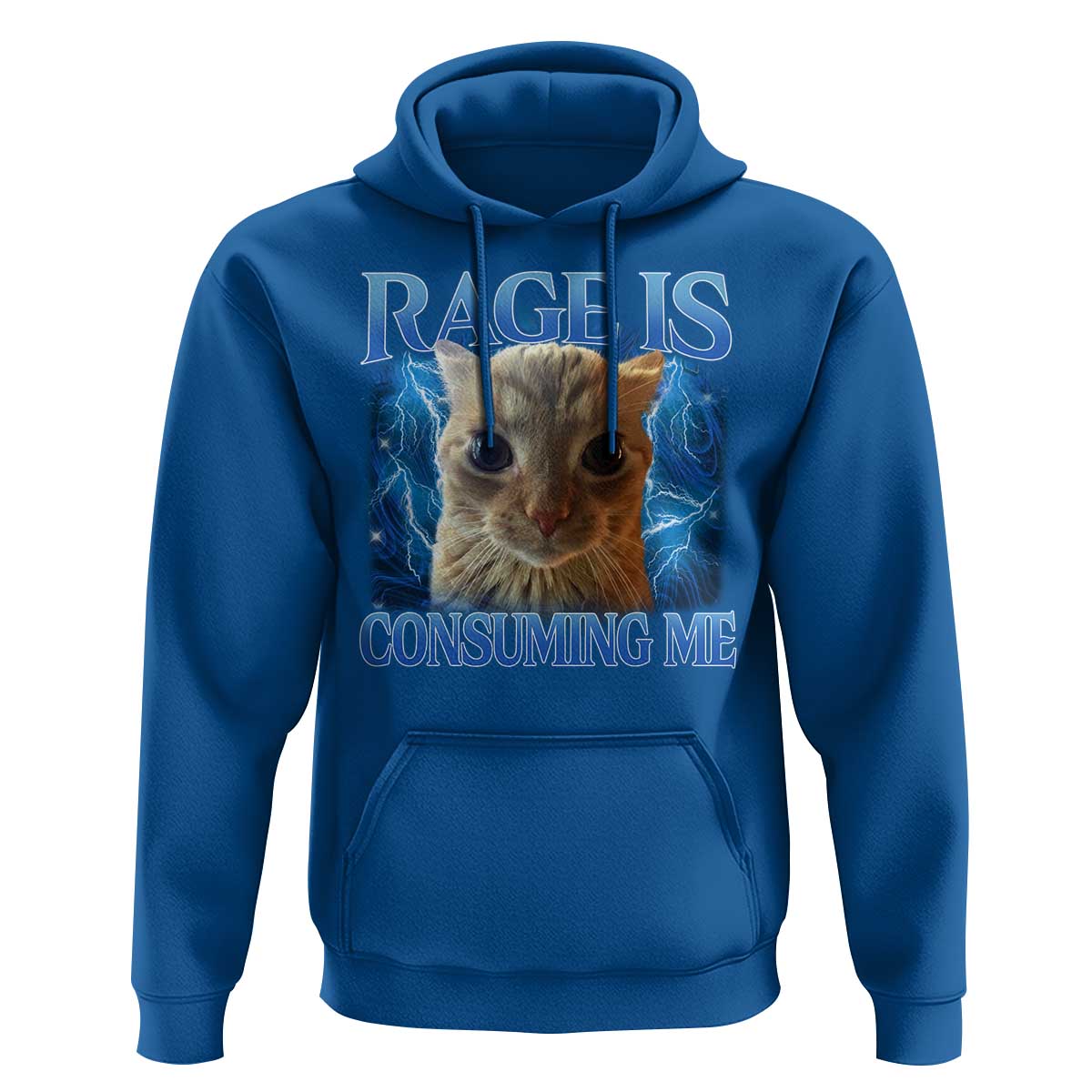 Rage Is Consuming Me Cat Meme Hoodie Funny Weird Humor Cat Face Bootleg - Wonder Print Shop