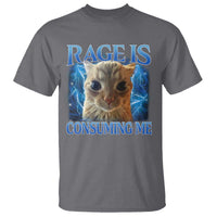 Rage Is Consuming Me Cat Meme T Shirt Funny Weird Humor Cat Face Bootleg - Wonder Print Shop