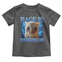 Rage Is Consuming Me Cat Meme Toddler T Shirt Funny Weird Humor Cat Face Bootleg - Wonder Print Shop