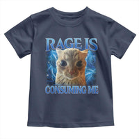 Rage Is Consuming Me Cat Meme Toddler T Shirt Funny Weird Humor Cat Face Bootleg - Wonder Print Shop