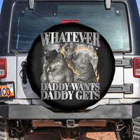 Funny Alpha Wolf Meme Spare Tire Cover Whatever Daddy Wants Daddy Gets Cringe Humor - Wonder Print Shop