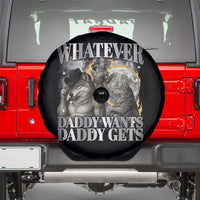 Funny Alpha Wolf Meme Spare Tire Cover Whatever Daddy Wants Daddy Gets Cringe Humor - Wonder Print Shop