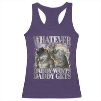 Funny Alpha Wolf Meme Racerback Tank Top Whatever Daddy Wants Daddy Gets Cringe Humor - Wonder Print Shop