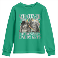 Funny Alpha Wolf Meme Youth Sweatshirt Whatever Daddy Wants Daddy Gets Cringe Humor - Wonder Print Shop